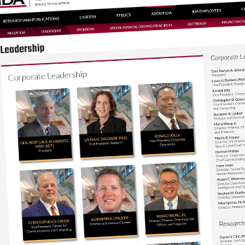 IDA: Leadship Page Redesign