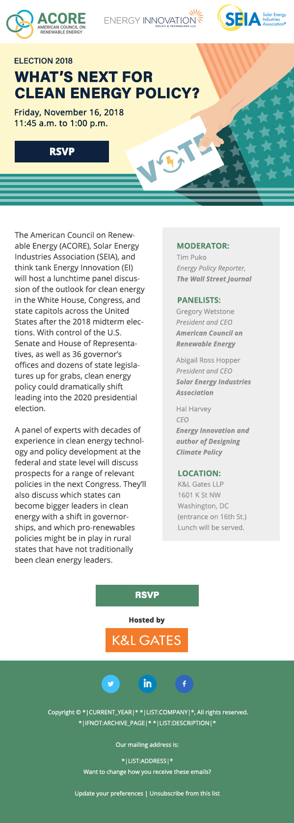 ACORE: Election HTML E-mail