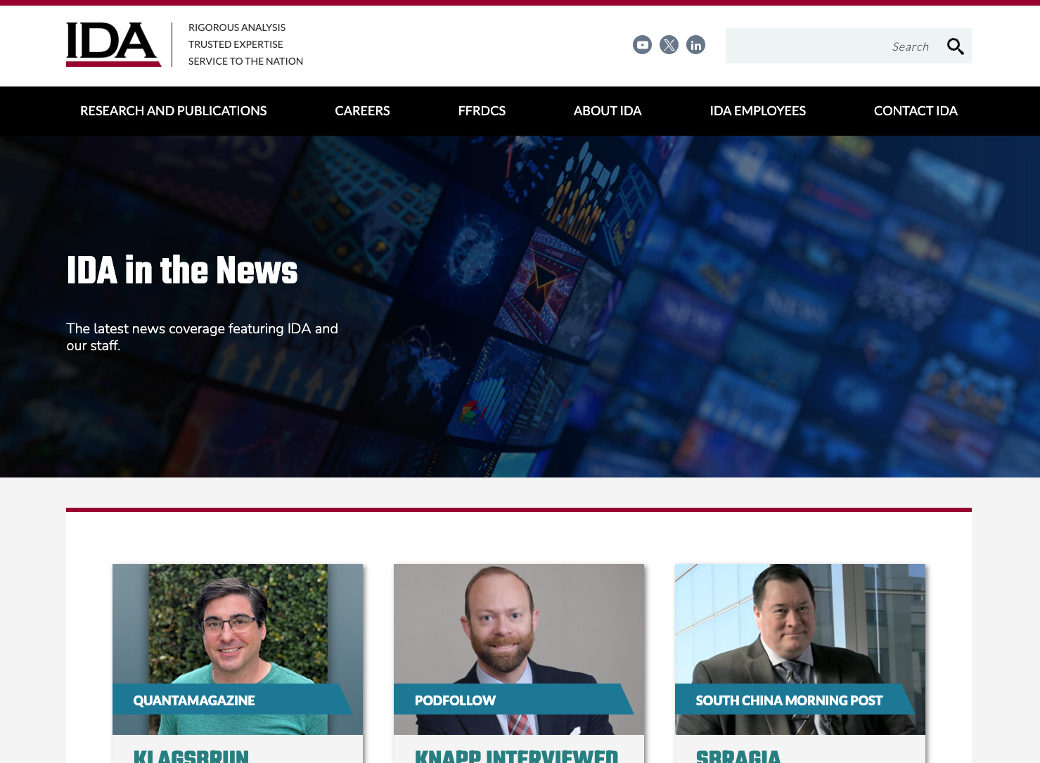 IDA in the News Page