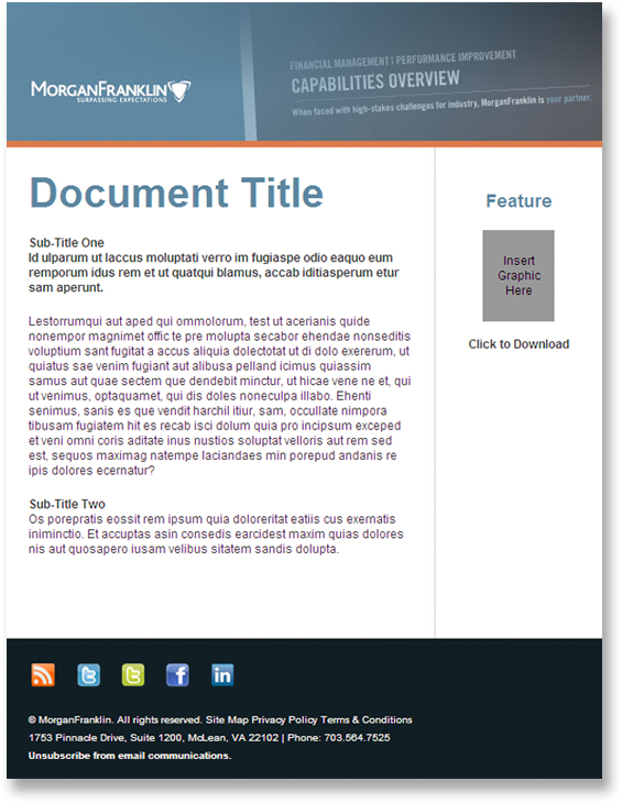 Morgan Franklin HTML E-mail
