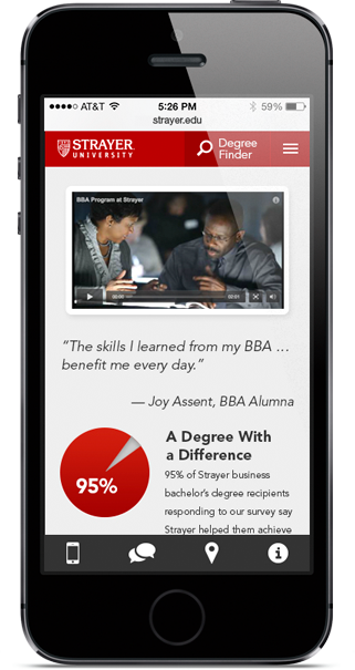 Strayer Mobile Refresh: Design