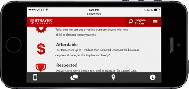 Strayer Mobile Refresh: Design