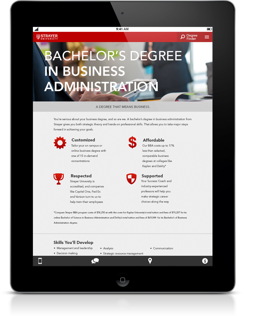 Strayer Mobile Refresh: Design