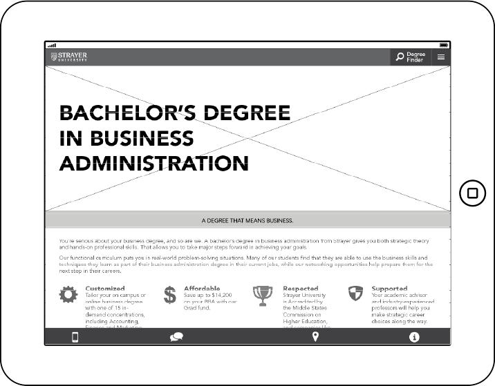 Strayer Mobile Refresh: UX